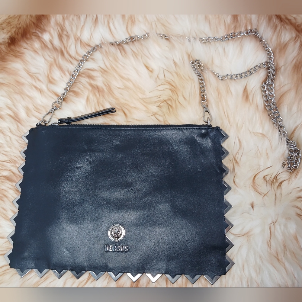 VERSUS Versace  Leather Clutch/ Crossbody Bag
